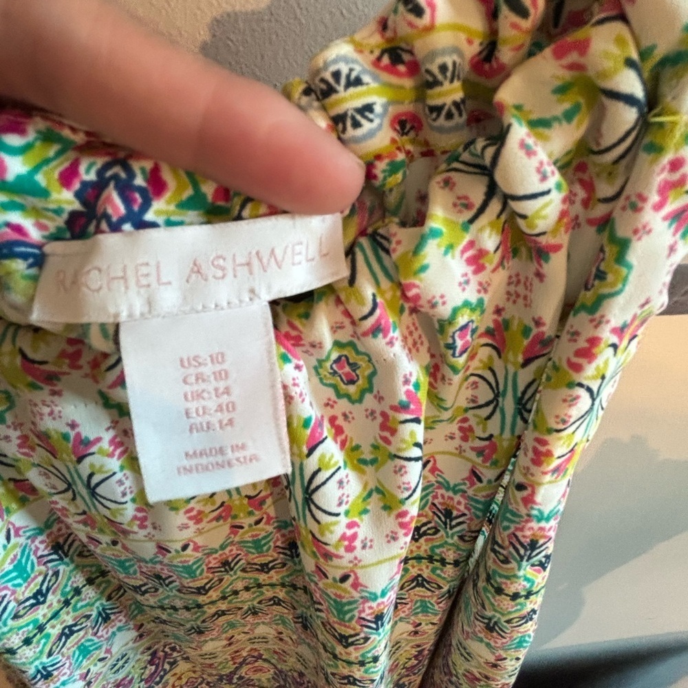 👗 Rachel Ashwell Summer Floral Sheath Dress - Size 10 🌸 - Picture 6 of 12